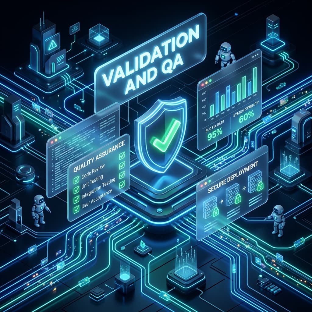 Ilustração de Validação com escudos de segurança e checkmarks
